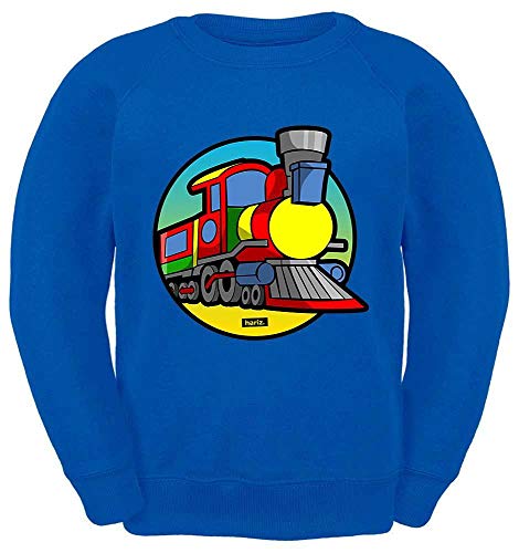 HARIZ Kinder Sweater Eisenbahn TUT TUT Fahrzeuge Traktor Plus Geschenkkarte Royal Blau 104/3-4 Jahre von HARIZ