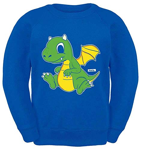 HARIZ Kinder Sweater Kleiner Drache Süß Tiere Dschungel Plus Geschenkkarten Royal Blau 116/5-6 Jahre von HARIZ