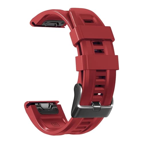 HASMI 22 mm 26 mm Armband kompatibel for Garmin Fenix ​​7X 7 Smart Watch Silikonband Fenix ​​6 6X Pro 5 5X Plus 3HR 935 Quick Easyfit Handgelenkband (Color : Re, Size : 26mm Fenix 3HR D2) von HASMI