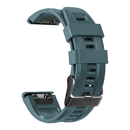 HASMI 22 mm 26 mm Silikon-Smartwatch-Armband, kompatibel for Garmin Fenix ​​7X 7 Fenix ​​6X 6 Pro Fenix ​​5X 5 Plus 3HR Armband Schnellverschluss-Armband (Color : Cb, Size : 22mm Fenix 6 6 Pro) von HASMI