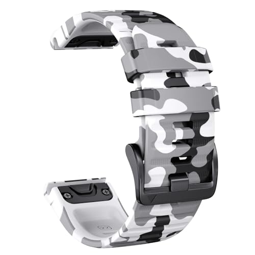 HASMI 22 mm 26 mm Smart-Armband kompatibel for Garmin Epix Gen 2 Silikonarmband for Fenix ​​7 7X 5 5X Plus 6 6X Pro 3HR Armband Quick Easyfit Band (Color : F6(1), Size : 22mm fenix 7 5 6 Pro) von HASMI