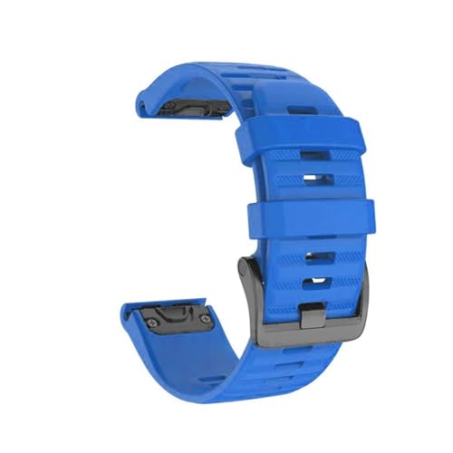 HASMI 26 20 22 Mm Armband Kompatibel for Garmin Fenix ​​6 6X Pro 5 5S 5X Plus 3HR Fenix7 7X Silikon-Schnellverschluss-Uhr Easyfit-Armband (Color : Bule, Size : 22 mm Fenix 5 6 Pro) von HASMI