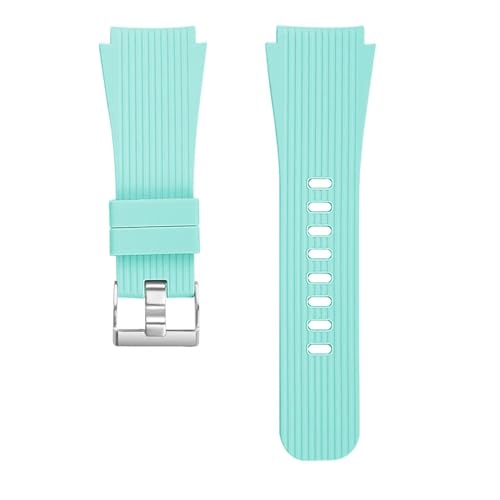 HASMI Silikonarmband kompatibel for Samsung Galaxy Watch 3 45 mm Smartwatch Offizielles Uhrenarmband-Zubehör kompatibel for Galaxy Watch 46 mm Gear S3 22 mm (Color : Teal, Size : Watch 46mm) von HASMI