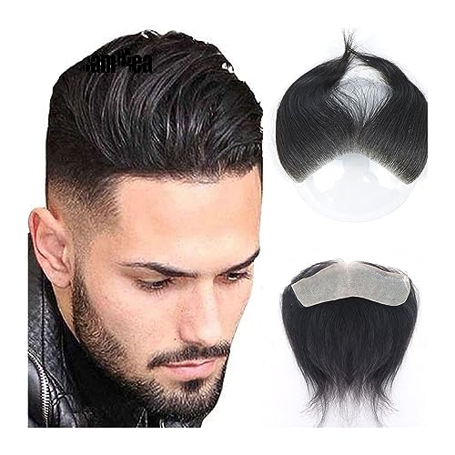 Herren Haarteil Männer-Toupet for glattes Haar, V-Stil, frontaler Haaransatz for Männer, 100% Remy-Echthaar, 0,06 mm, ultradünne Haut, PU-Basis, Herren-Kapillarprothese Toupet für Männer (Color : 16 von HASMI