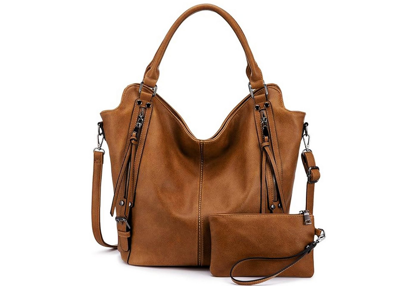 HAUSS SPLOE Umhängetasche Henkeltasche Damen Handtasche Shopper Leder Umhängetasche (Schultertasche Arbeitstasche Messenger-Tasche Top Griff Schultergurt, Freizeittasche, Ledertasche, Unitasche, Bürotasche), für Frau Frauen Jungen Freizeit Arbeit Business Schule Büro Reisen usw von HAUSS SPLOE