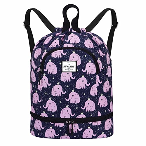 HAWEE Wasserdicht Kordelzug Rucksack mit Innentasche Groß Turnbeutel Kordelzug Tagesrucksack Tunnelzug Tasche Sporttasche Unisex für Frauen Männer Reise Alltag Schule Outdoor Yoga Schwimmen Strand von HAWEE