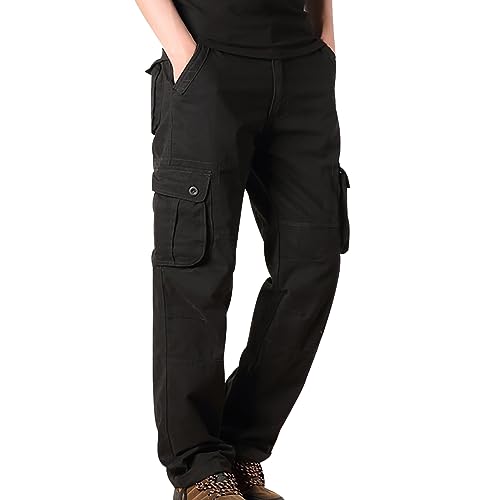 Cargo Pants Herren Men Cargo Hosen Männer Hose Herren Cargo Jogginghose Herren Cargohose Freizeithose Herren Combat Cargo Jogger Herren Tactical Hose Mens Hosen Cargo Arbeitshose Pants Herren Schwarz von HAXNOHEY