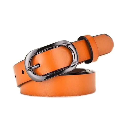 HDTVTV Leder Taillenbänder mit Stecknadel Schnalle Jeans Dekorative Damenbund, Orange von HDTVTV