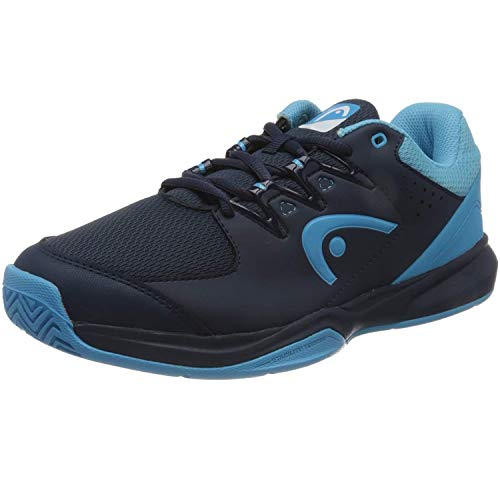 HEAD Herren Grid Squash-Schuh, Dunkelblau Aqua, 44 EU von HEAD