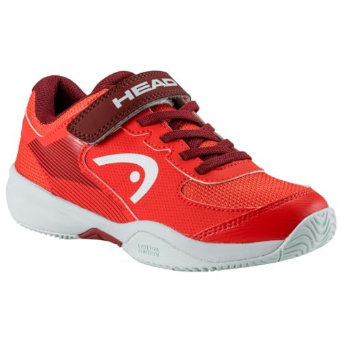 HEAD Sprint Velcro 3.0 Kids Tennisschuhe, Orange/Dunkelrot, 31 EU von HEAD