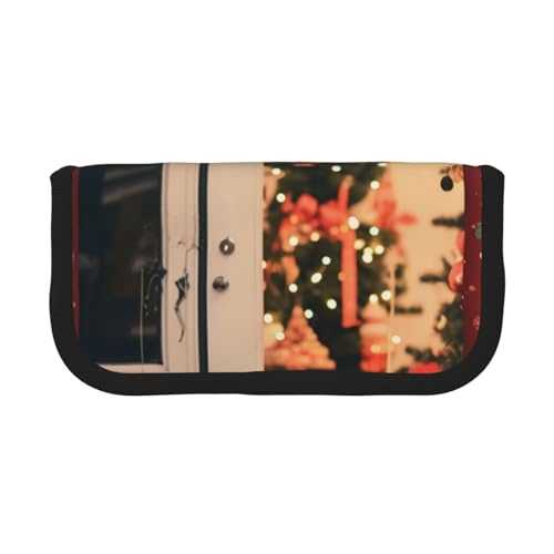 HEBSDFG Federmäppchen aus Segeltuch, Weihnachtsdekoration, Kosmetik-Organizer, Reißverschluss, Stifteetui für Schule, Reisen, Büro und als Geschenk, Schwarz , Einheitsgröße, Schulranzen HEBSDFG Federmäppchen aus Segeltuch, Weihnachtsdekoration, Kosmetik-Organizer, Reißverschluss, Stifteetui für Schule, Reisen, Büro und als Geschenk, Schwarz , Einheitsgröße, Schulranzen von HEBSDFG