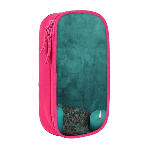 HEBSDFG Spa Federmäppchen mit blaugrünem Druck, hohe Kapazität, Stifteetui, Schreibwaren-Organizer mit Stiftfächern und Beuteln für Schule, Reisen, Make-up, rose, Einheitsgröße, Schulranzen HEBSDFG Spa Federmäppchen mit blaugrünem Druck, hohe Kapazität, Stifteetui, Schreibwaren-Organizer mit Stiftfächern und Beuteln für Schule, Reisen, Make-up, rose, Einheitsgröße, Schulranzen von HEBSDFG