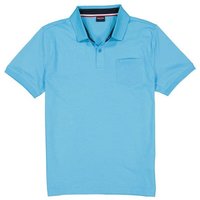 HECHTER PARIS Herren Polo-Shirt blau Baumwoll-Jersey von HECHTER PARIS