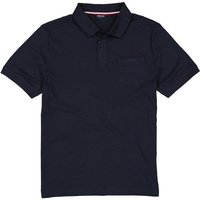 HECHTER PARIS Herren Polo-Shirt blau Baumwoll-Jersey von HECHTER PARIS