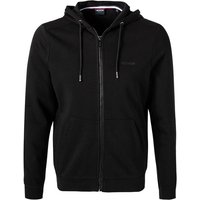 HECHTER PARIS Herren Sweatjacke schwarz Baumwolle unifarben von HECHTER PARIS