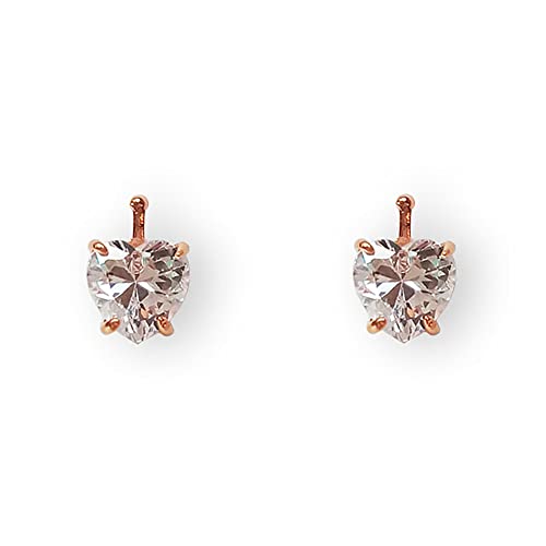 HEIDE HEINZENDORFF Einhängerpaar Herz mit Briolett Schliff, 7 mm, Diamond, Rosegold von HEIDE HEINZENDORFF