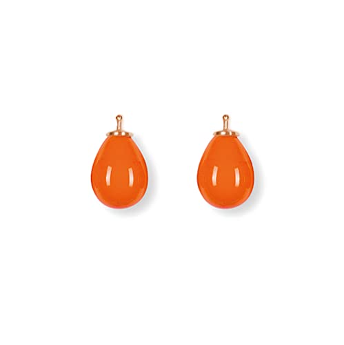 HEIDE HEINZENDORFF Einhängerpaar Tropfen, Orange, 16 mm, silber rhodiniert von HEIDE HEINZENDORFF