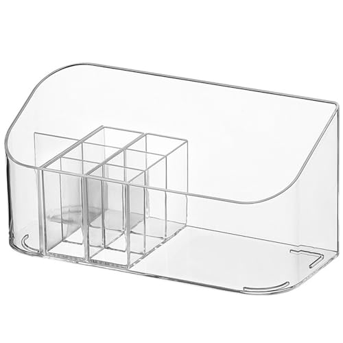 Clear Makeup Organizer für Vanity Acrylspeicherorganisator mit abnehmbarem Abteileinheit Kosmetik Organizer Box für Badezimmer von HEKARBAMILL