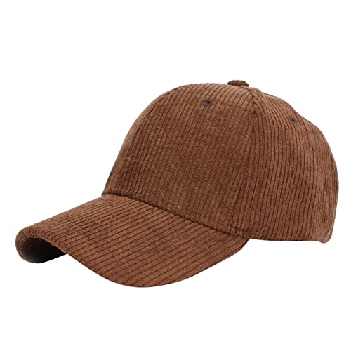 HELLORSOON Blanko Herren Baseballkappe Cord Baseball Cap für Männer Frauen Sport Hüte Warm Outdoor Reise Geschenk Hüte in Bulk, coffee, One size von HELLORSOON