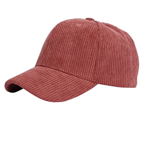 HELLORSOON Blanko Herren Baseballkappe Cord Baseball Cap für Männer Frauen Sport Hüte Warm Outdoor Reise Geschenk Hüte in Bulk, wassermelone, One size von HELLORSOON