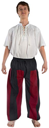 HEMAD Mittelalter Hose Landsknecht schwarz-rot S/M Piraten Pluderhose HEMAD Mittelalter Hose Landsknecht schwarz-rot S/M Piraten Pluderhose von HEMAD