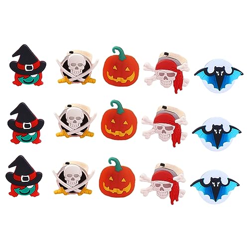 HEMOTON 15St Halloween-PVC-Weichgummiring halloween leuchten spielzeug LED-Spielzeug Plüschtiere Leuchtring Gastgeschenke Ringe Kinder-LED-Ring-Spielzeug Halloween-LED-Ring blinkt Epoxid von HEMOTON