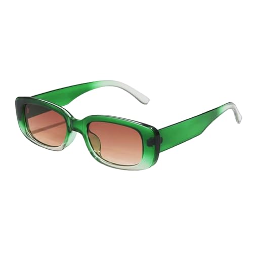 HENGIN Sonnenbrille Sonnenbrille Männer Rechteck Kleine Sonnenbrille Uv400-Grün Braun von HENGIN