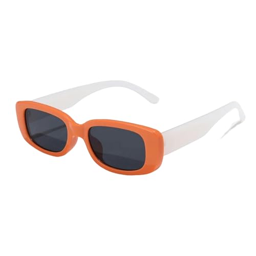 HENGIN Sonnenbrille Sonnenbrille Männer Rechteck Kleine Sonnenbrille Uv400-Orange von HENGIN