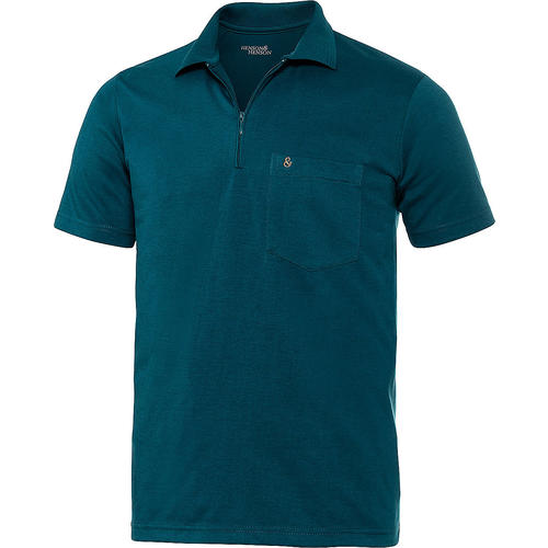 HENSON&HENSON Herren Poloshirt mit Zipper kurzarm von HENSON&HENSON