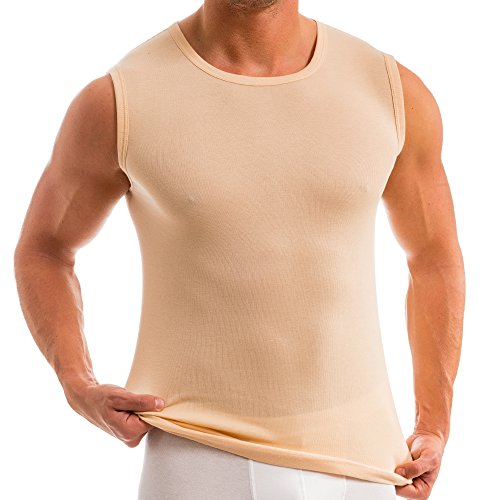 HERMKO 16040 2er Pack Herren Muskelshirts mit Rundhals, Unterhemd mit Modal, Größe:D 8 = EU XXL, Farbe:Cream von HERMKO