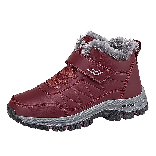 Liebhaber Schuhe Stiefel für Herren Jungen kurze Bootie Outdoor Winter warme Schuhe Schneestiefel Angebote Herren Schuhe Mark (Red, 44) von HERSIL