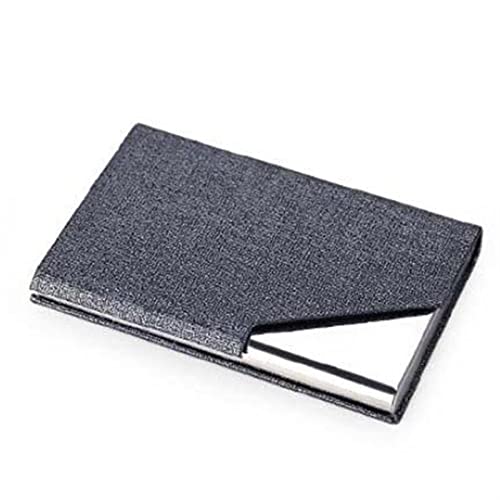 HEXEH Kartenhülle Metall-Aluminiumkarten-Karten Pu. Lederwallet-Stil-Geschäft ICH WÜRDE Kreditkartenfall for Damen- und Männer-Mode-Visitenkarten-Fall Visitenkartenhalter (Color : Grigio) von HEXEH