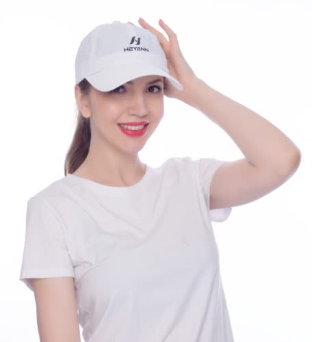 HEYANN Baseball Caps für Herren,Mesh Cap Baseball Cap Weiß Baseball Cap Unisex Baseball Kappen Outdoor Hut Atmungsaktive Sommer Basecap Frauen Männer Einstellbare Baseballmütze (Weiß) von HEYANN