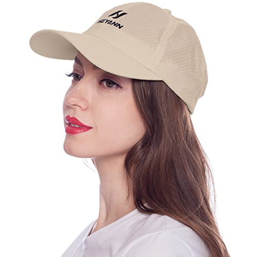 HEYANN Mesh Cap Basecap Herren,Beige Mesh Cap Baseballmütze Unisex Baseball Kappen Outdoor Hut Atmungsaktive Sommer Basecap Einstellbare Baseballmütze (Beige) von HEYANN