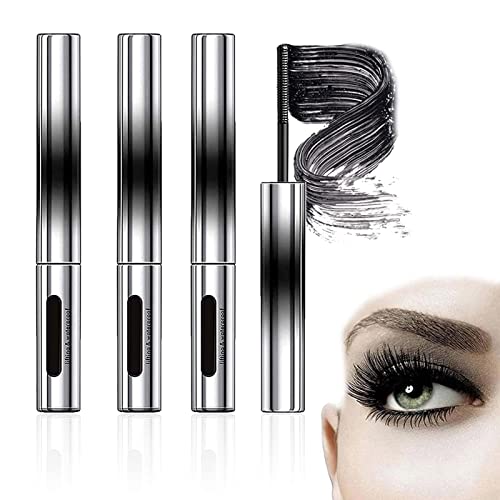 Metal Mascara, ristleless Augen Make-up Mascara, verdickende wasserfeste und langanhaltende Mascara, waschbare extra dünne Metall Mascara ohne zu verschmieren von HEYCE