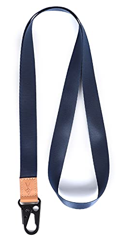 HEZEN Coole Lanyard für Schlüssel, Halsriemen Schlüsselbund für Frauen, Lanyard Logo für Männer, ID Lanyard (Navy blau) von HEZEN