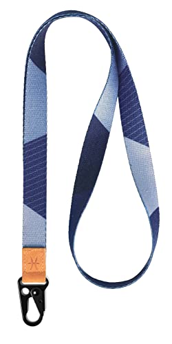 HEZEN Coole Lanyard für Schlüssel, Halsriemen Schlüsselbund für Frauen, Lanyard Logo für Männer, ID Lanyard (Q Dunkelblau) von HEZEN