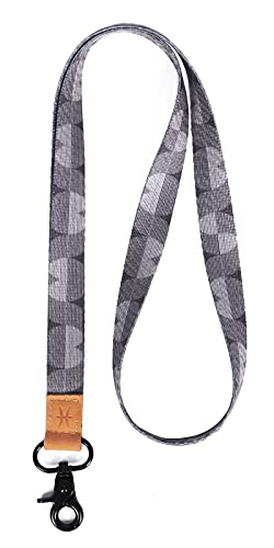 HEZEN Coole Lanyards, Halsband-Schlüsselanhänger, Hals-Lanyards für Schlüssel, Brieftaschen und Ausweishalter (Grau S) von HEZEN