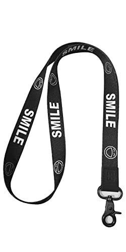 HEZEN Coole Lanyards, Halsband-Schlüsselanhänger, Hals-Lanyards für Schlüssel, Brieftaschen und Ausweishalter (Design smile) von HEZEN