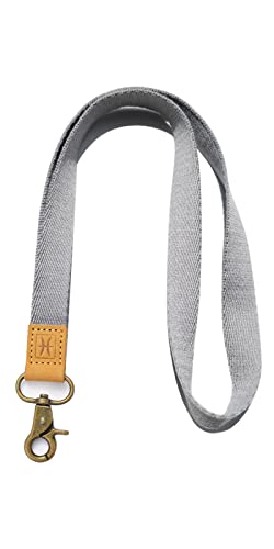 HEZEN Coole Lanyards, Halsband-Schlüsselanhänger, Hals-Lanyards für Schlüssel, Brieftaschen und Ausweishalter (Hellgrau) von HEZEN