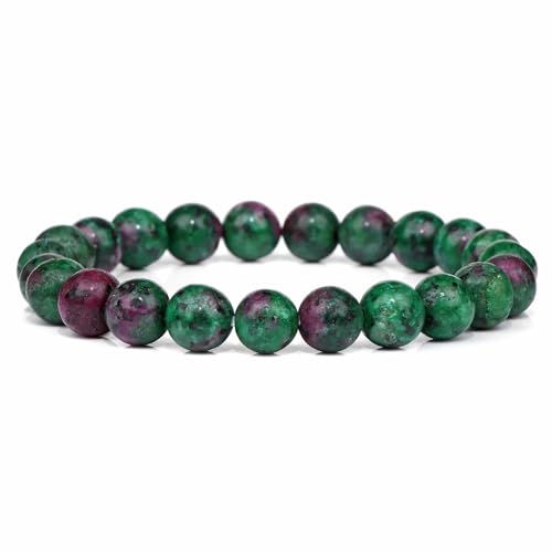 Handgefertigtes Steinperlen-Armband for Herren, Yoga, grünes Perlenarmband for Damen und Herren (Size : 19CM, Color : 15) von HIFFEY