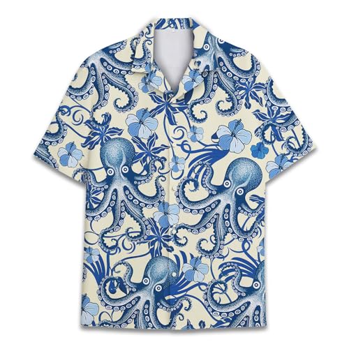 HIHI GLOBAL Neon-Alien-Hawaii-Hemd für Herren und Damen, Alien-Hemd, Button-Down-Kurzarm, Alien-Hawaii-Hemden, Oktopus, XL HIHI GLOBAL Neon-Alien-Hawaii-Hemd für Herren und Damen, Alien-Hemd, Button-Down-Kurzarm, Alien-Hawaii-Hemden, Oktopus, XL von HIHI GLOBAL