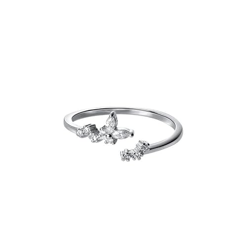 HIJAN Ringe Zarte zierliche S925-Silber-Mori-Zweig-Knospenöffnung kann angepasst werden Ring Hochzeit for Mama von HIJAN