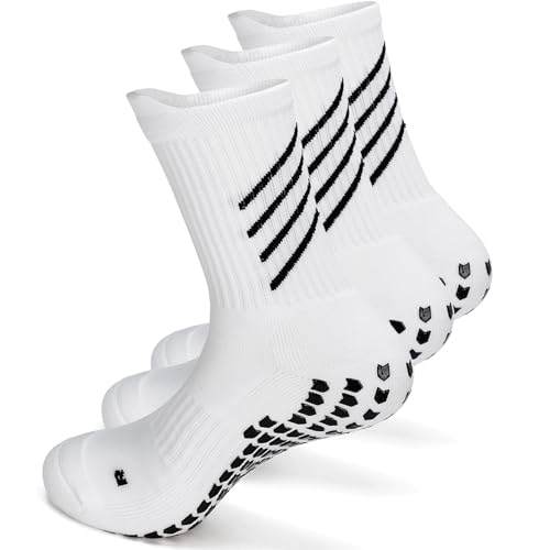 Weiß Antirutsch Fußballsocken Herren Rutschfest Gripsocken Fussball Stoppersocken Baumwolle Damen Pilates Gripy Sport Socken Basketball Tennis Lauf Radfahren Joggen größe 43-49 Weiß L 3P Weiß Antirutsch Fußballsocken Herren Rutschfest Gripsocken Fussball Stoppersocken Baumwolle Damen Pilates Gripy Sport Socken Basketball Tennis Lauf Radfahren Joggen größe 43-49 Weiß L 3P von HIKERHEAVENLAR