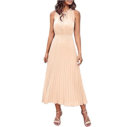 HINTSAN Kleid Damen Maxikleid SpaghettiträGer Damen Sommer Cover Up Strandkleid One Shoulder Kleid Damen Sommerkleider Damen Kurzarm LäSsig Strandkleider Damen Sommer Kurz Satin Kleid Damen Elegant von HINTSAN