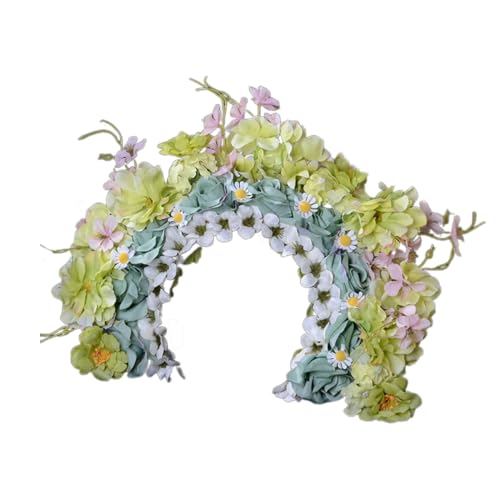 Böhmischer Rosenkranz, Strandblumen, Girlanden, Blumen-Haarband, Hochzeitskränze, Haarband für Frauen und Mädchen, Hochzeit, Festival, Stirnband von HIOPOIUYT