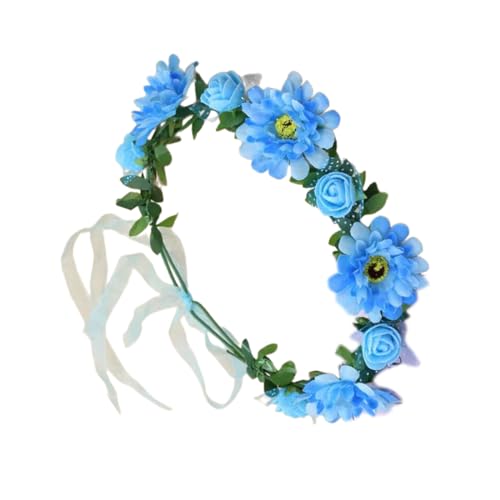 Brautblumen-Haarbänder für Hochzeit, Blumen-Haarbänder, Blumen-Haarbänder, Blumenkranz, Blumen-Haarbänder von HIOPOIUYT