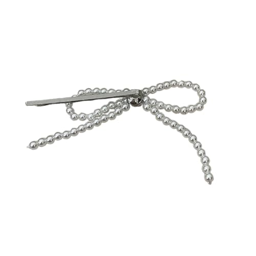 Haarspangen mit süßen Perlen, Schleife, elegante Haarspangen, Seitenclip, Haarstyling-Accessoire, Modeschmuck, Kopfbedeckung, modische Haarnadel, Haardekoration, einzigartig von HIOPOIUYT