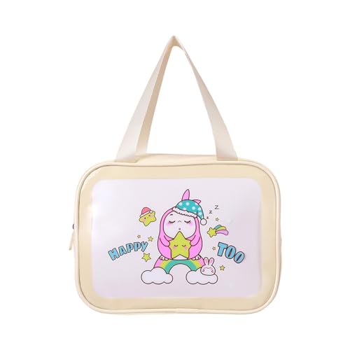 Kosmetiktasche mit großer Kapazität, wasserdicht, Reise-Make-up-Tasche, Cartoon-Kosmetik-Organizer für Damen und Mädchen, Kosmetiktasche, transparent, Reise-Make-up-Tasche, wasserdicht, von HIOPOIUYT