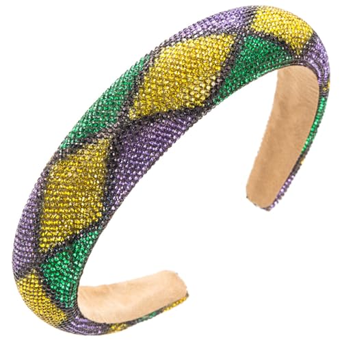 Mardi Gras Kristall-Strass-Haarschmuck für verschiedene Anlässe, Kristall-Strasssteine, Kopfschmuck, Mardi Gras Stirnbänder von HIOPOIUYT